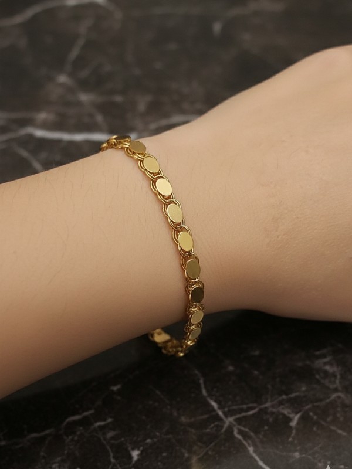 Gold Arpa Pullu Bileklik