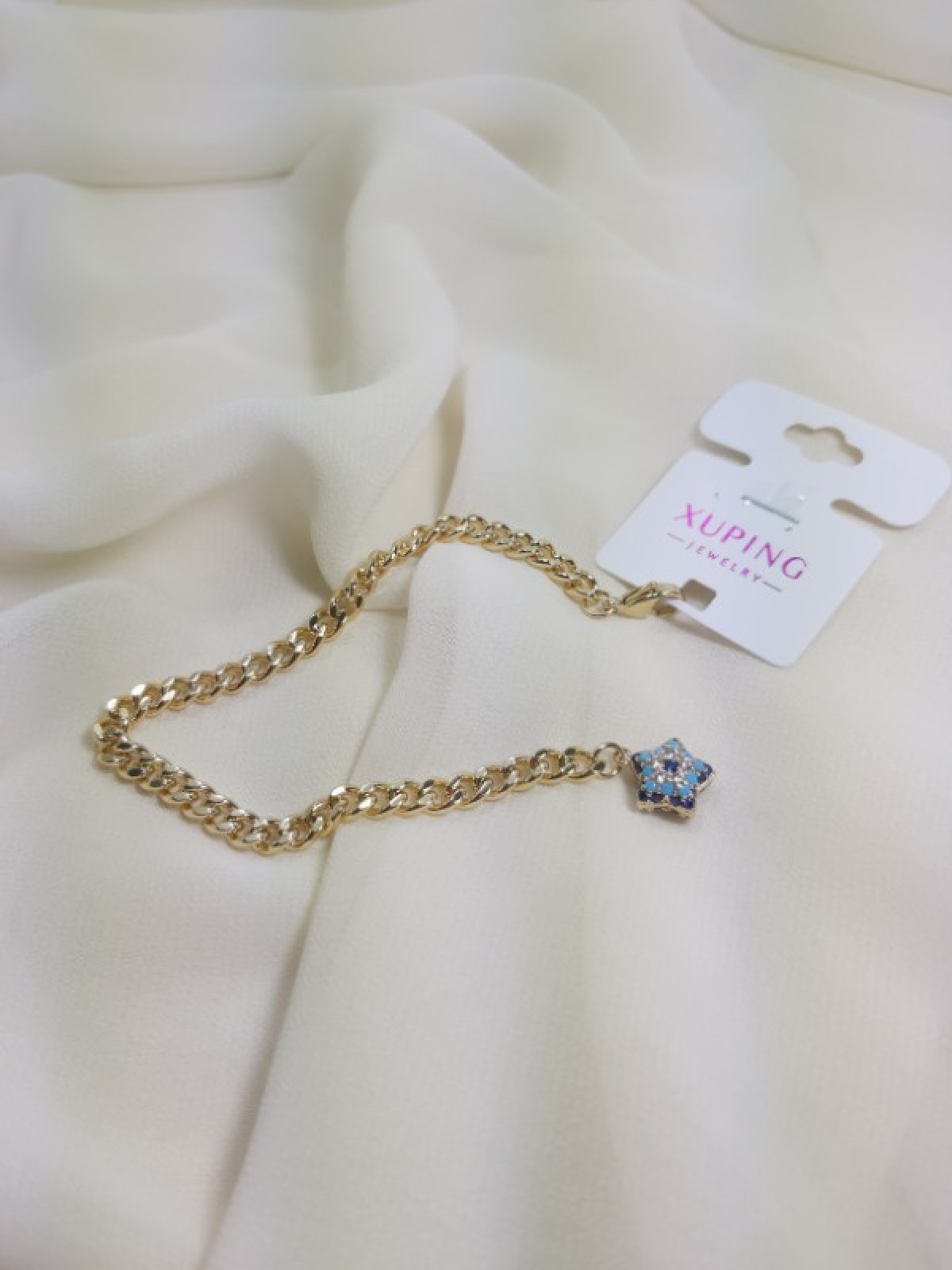 Yıldız Nazar Boncuk Detaylı Zincir Bileklik